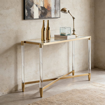 Simple and transparent acrylic console table
