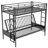 Twin Over Full Metal Bunk Bed, Multi-Function,Black