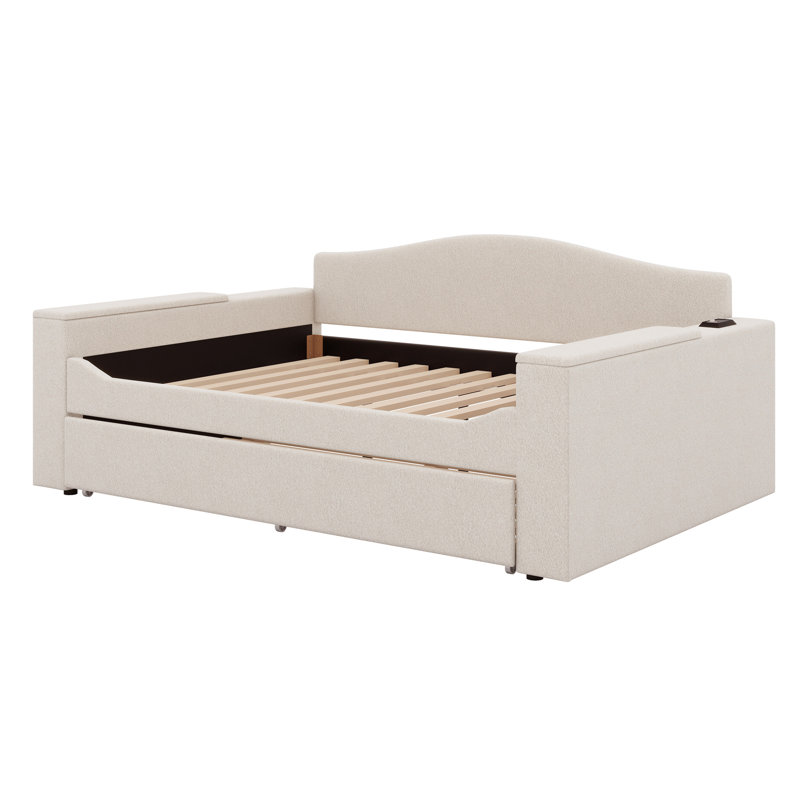 Dinis Upholstered Daybed, Beige