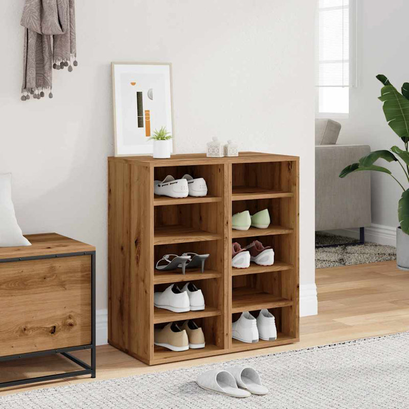 Shoe Cabinet Engineered Wood, Artisan Oak