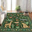 Tapis moderne doux et durable - Tapis vert foncé pour le salon, la chambre à coucher, le bureau - 5 x 7 pi (152 x 213 cm) - Norme américaine - Couleur: vert foncé