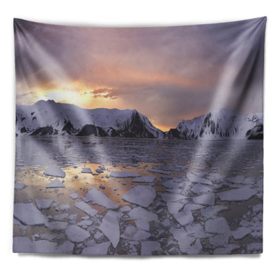 Tapisserie paysage marin antarctique