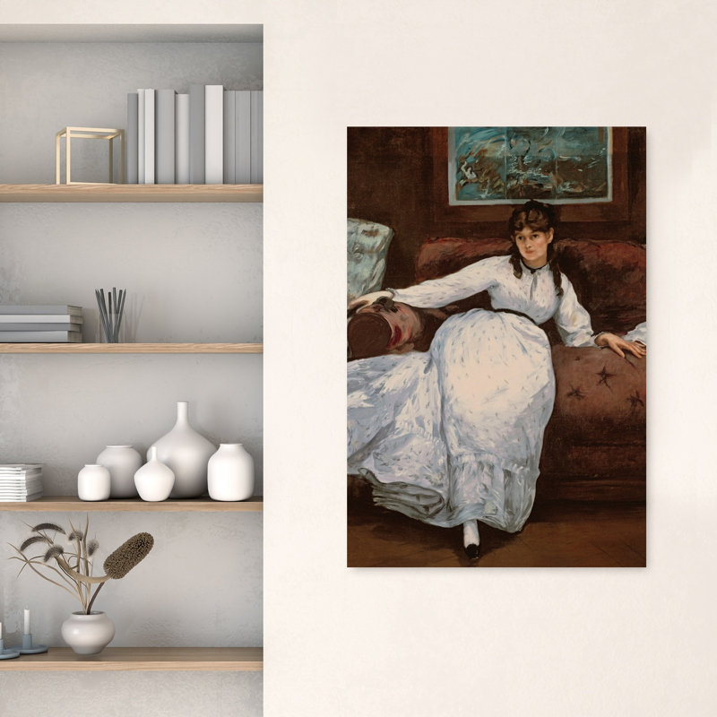 Le Reste, Portrait de Berthe Morisot, 1870, Impression d'art abstrait contemporain, Portrait mural, H 48 po x l 32 po