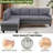 2-piece Breathable Fluffy Fabric Sectional Sofa-187952247