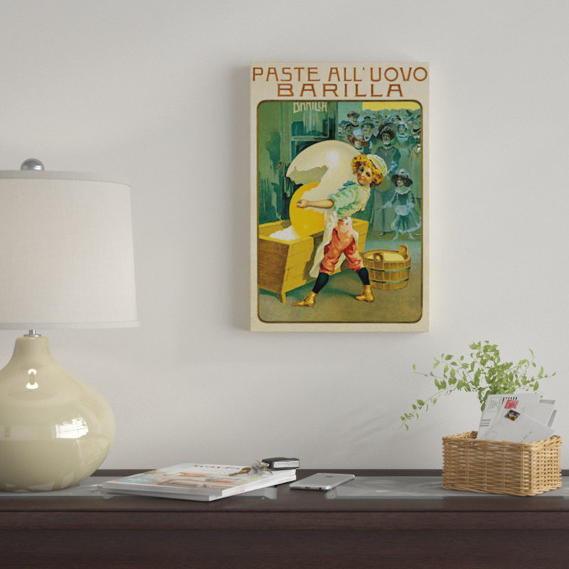 « barilla pâtes », impression sur toile, H 26 po x l 18 po x P 1,5 po