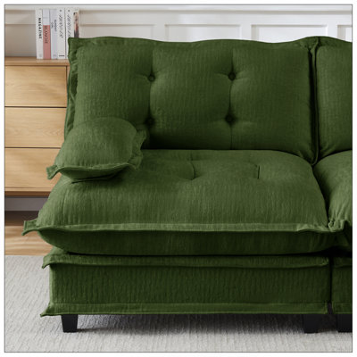 Canapé en chenille 73 LSF - Vert