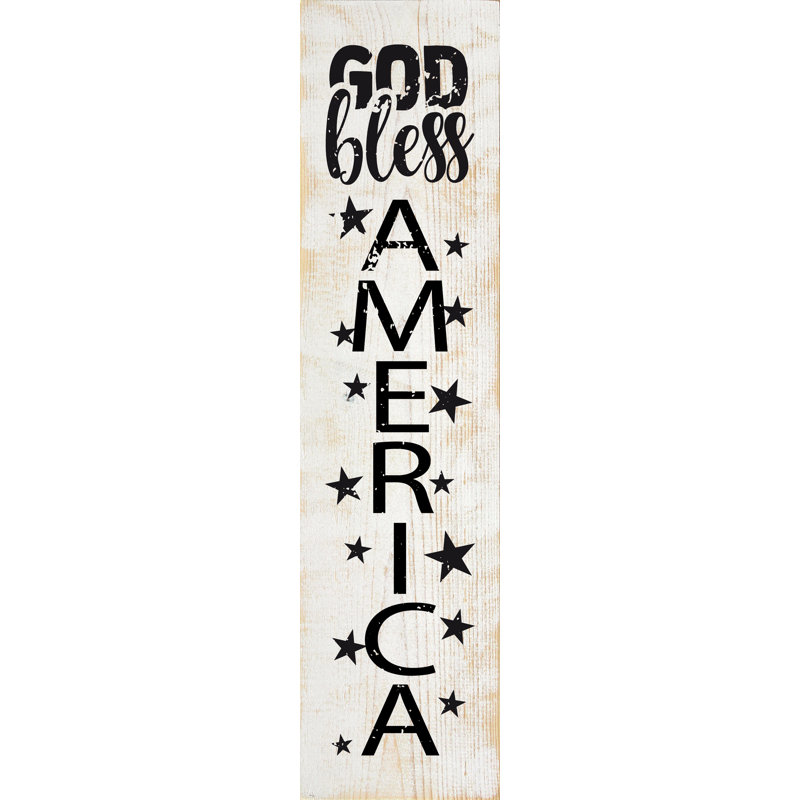 God Bless America (Flatedge vertical), Blanc sablé / noir