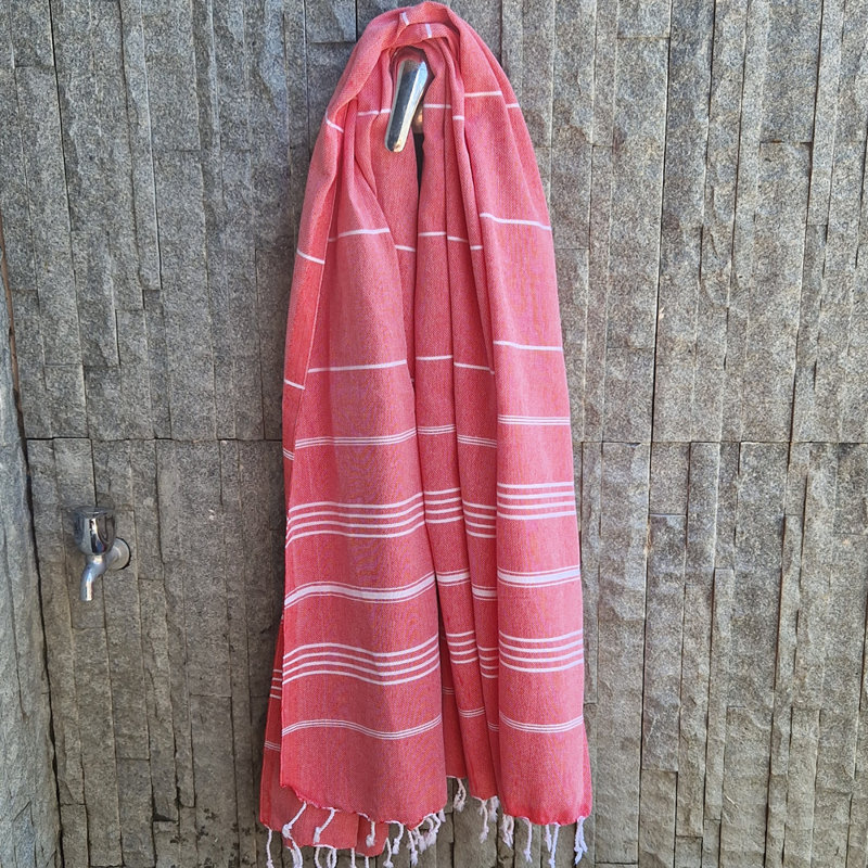 Marilyn Cotton Ultra Light Beach Towel, Red