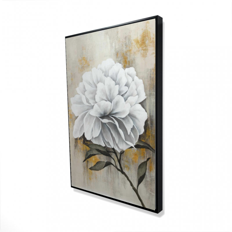 Pivoine blanche, reproduction sur toile