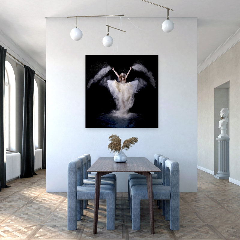 Ethereal Powder Dance Dramatic Ethereal Abstract Wall Art Print 1 Piece Wrapped Canvas Wall Art, 121.92cm H x 121.92cm W