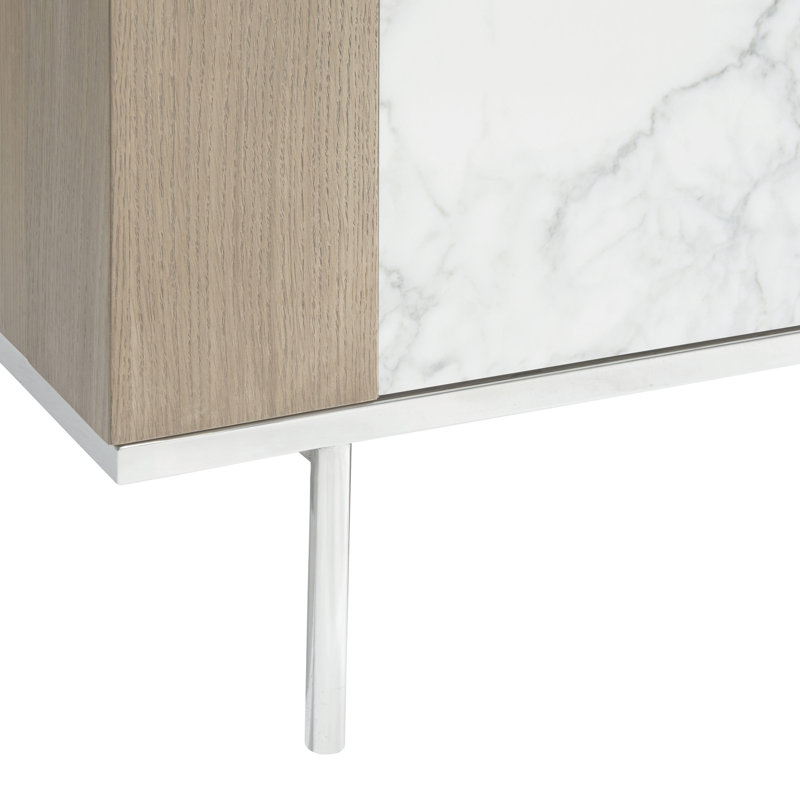 Modulum 75'' Brown and White Solid Wood Sideboard
