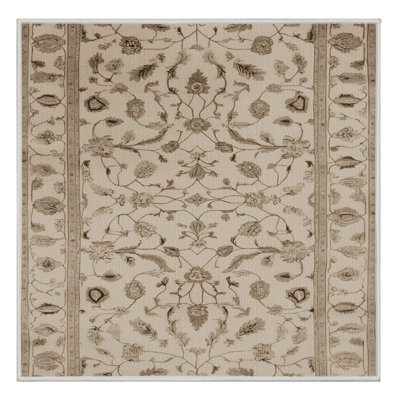 Tapis beige Tabriz lavable à la machine