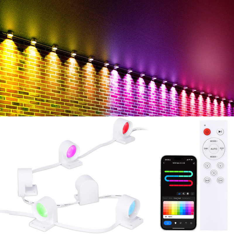 33ft Led Smart String Lights, Rgbcwic String Downlights, Commercial Ambiance Light Fixture