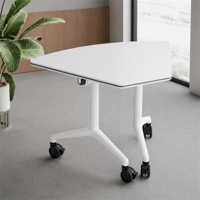 Harlingen Sector-Shaped Modular Flip-top Nesting Mobile Training Table