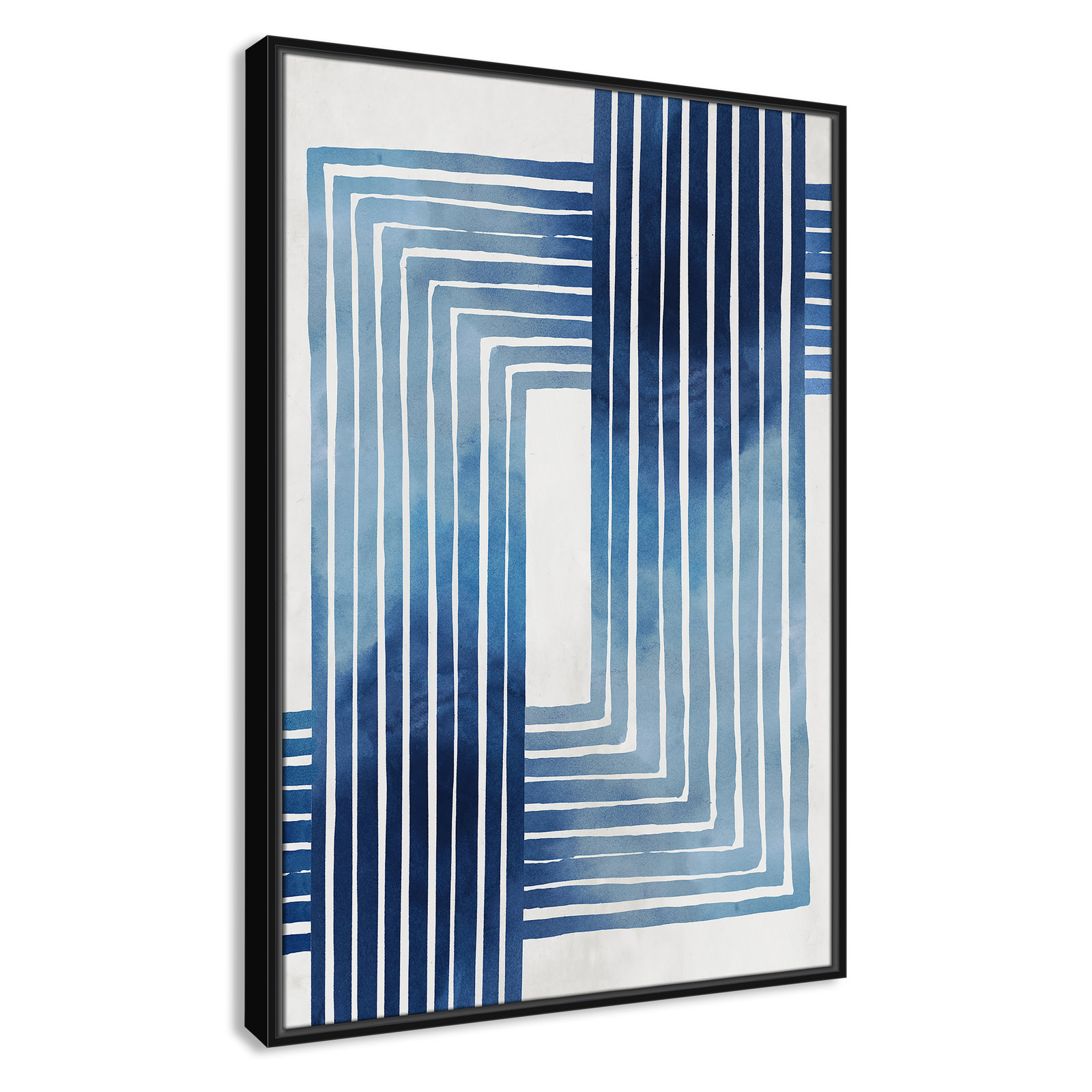 Lanny "In Unison" Painting by Eva Watts, 37.5" H x 25.5" W x 2" D, Black Framed Canvas