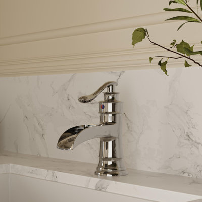 SoftStream Waterfall Polished Chrome Single Hole, Single Handle With Deck Plate