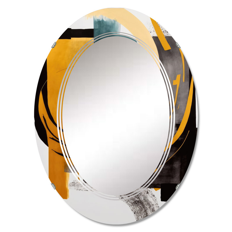 Rafaan Modern Green Art Deco IV - Miroir mural moderne transitionnel, 30 po x 20 po
