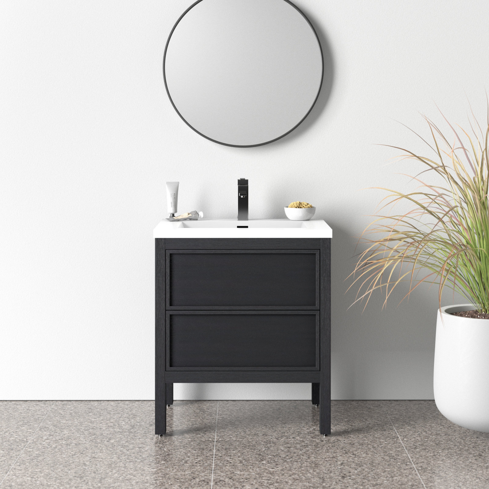 Gonzalo 24'' Single Bathroom Vanity, Charcoal