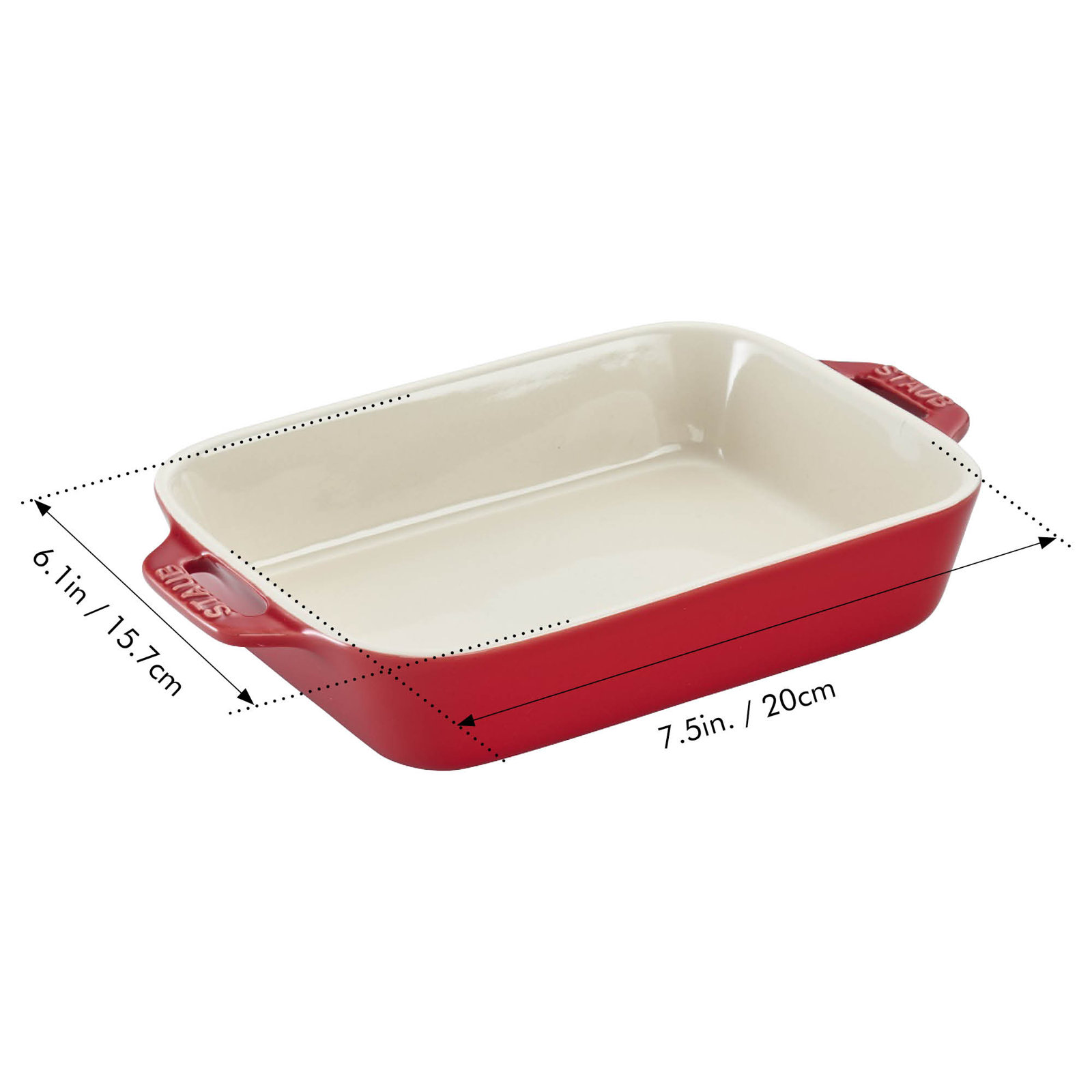 Staub 6" Rectangular Baking Dish, Cherry