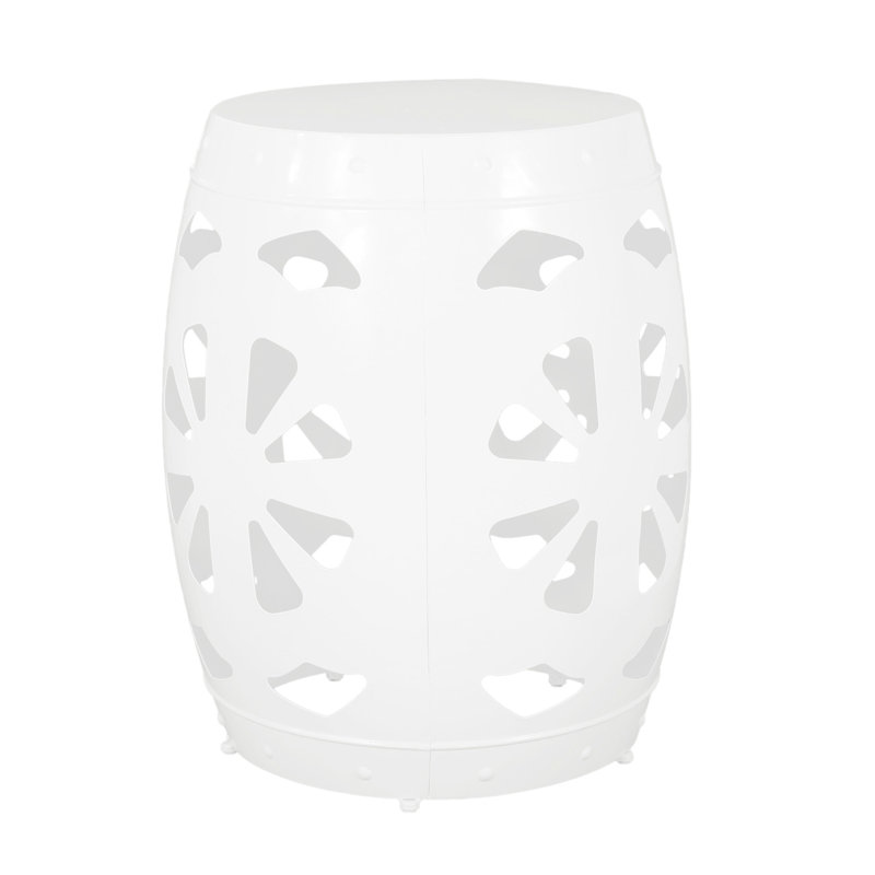 Grande table en fer blanc - motif élégant, côté moderne sans assemblage dans un cadre thermolaqué,