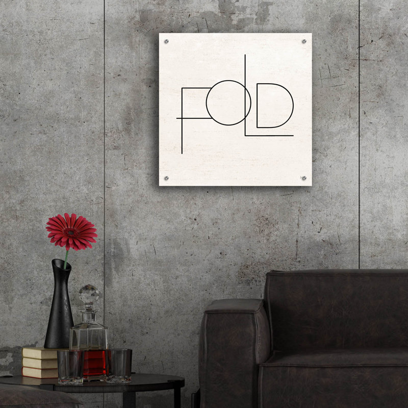 «Wash Dry Fold III» par Jess Aiken, art mural en verre acrylique, H 24 po x l 24 po x P 0,2 po