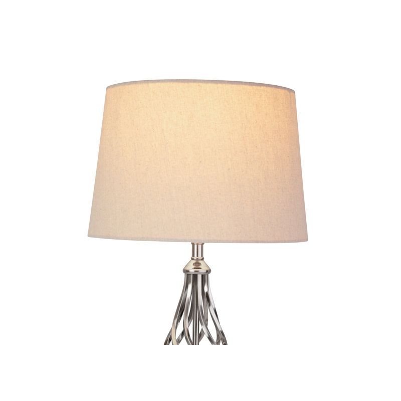 Queenswood Linen Drum Table or Floor Lamp Shade, 29cm H x 45cm W x 45cm D, Natural