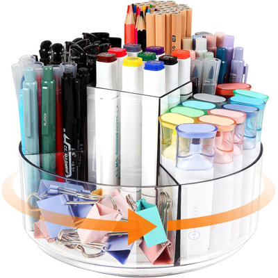 5 porte-stylos en acrylique à 5 fentes pour 360 degrés