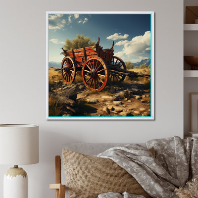 " Old American Cart In Usa " Print