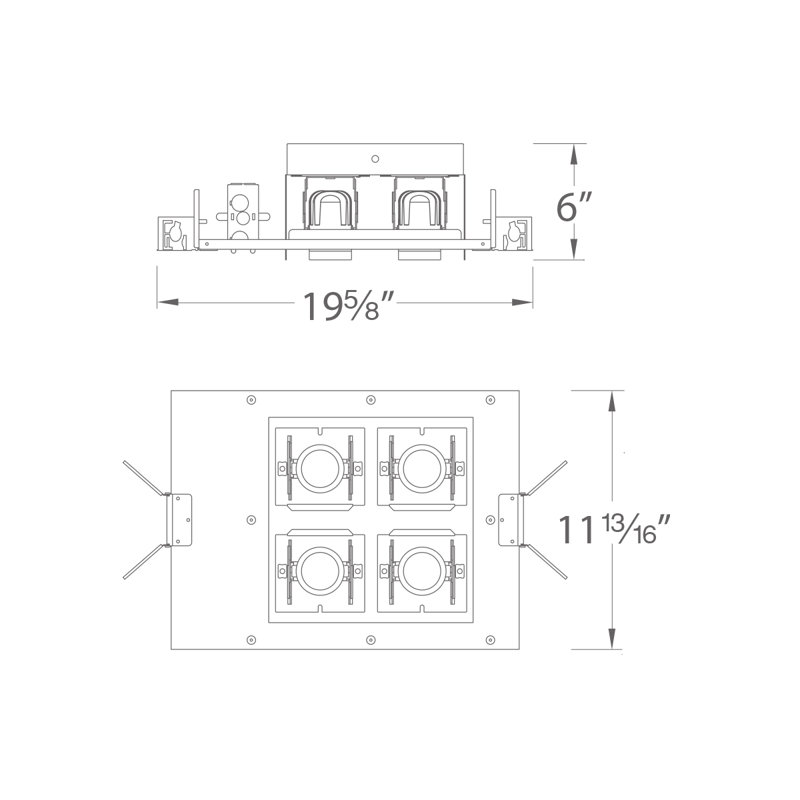 Precision Dimmable Air-Tight Multi-Spotlight Recessed Lighting Kit