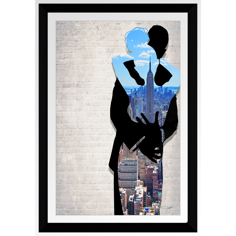 «Nyc Date Night», reproduction d'impression sur toile encadrée, H 39,5 po x l 27,5 po x P 0,75 po, Acrylique avec cadre noir