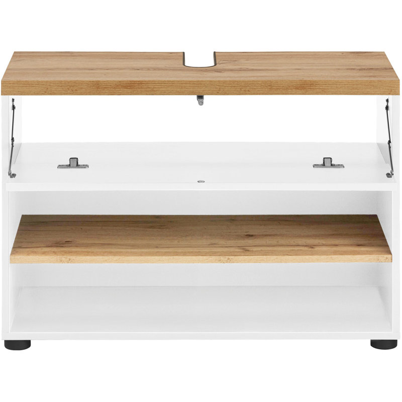 Nicayla 57cm Kitchen Pantry, White/Oak