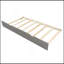 Lit plateforme avec lit gigogne simple, cadre simple, gris