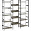 Bibliothèque à 5 niveaux, bibliothèque avec 14 tablettes ouvertes, cadre en métal-544041891