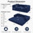 79" Corduroy Sleeper Sofa Boneless Modular Sofa Bed Compression Foam Couch Bed With 2 Pillows and Fixed Metal Frame, Blue-1268249035