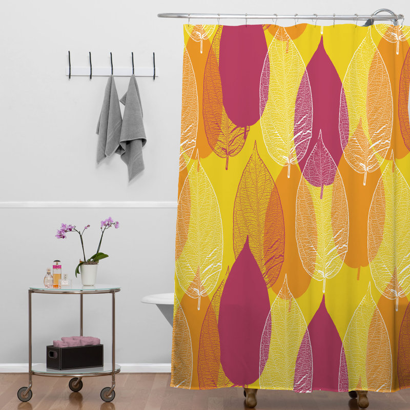 Rideau de douche simple leaves