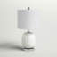 Lampe de table 19 po blanche / argentée Anonna avec USB Anonna