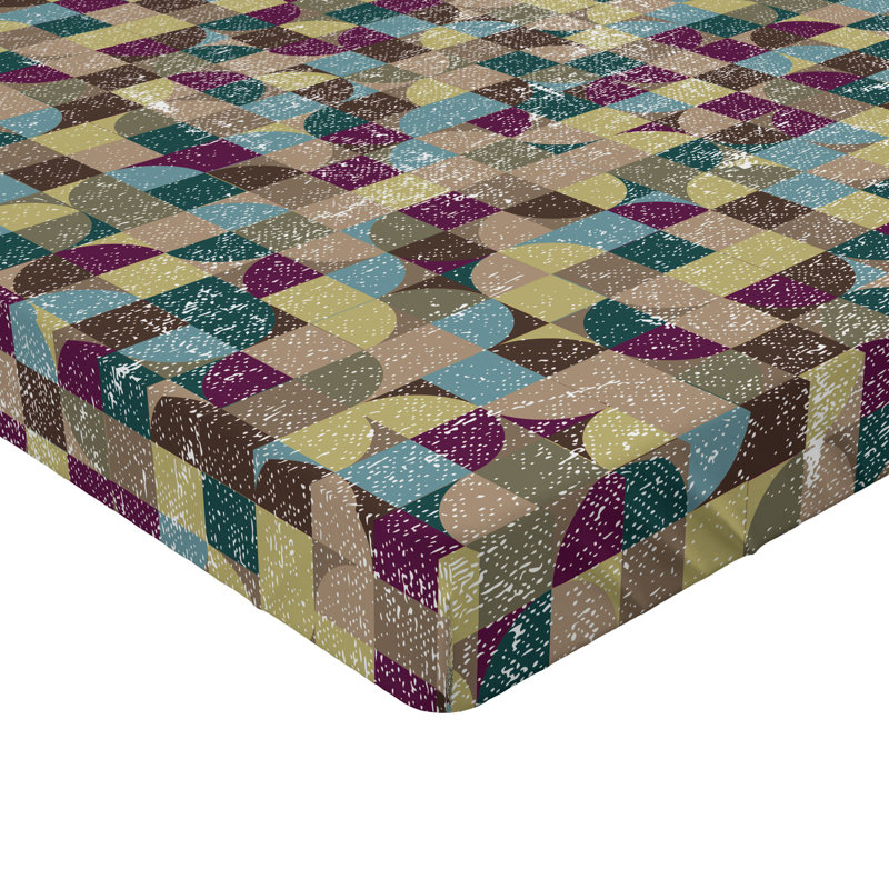 Drap-housse géométrique Ambesonne, Queen Fitted Sheet