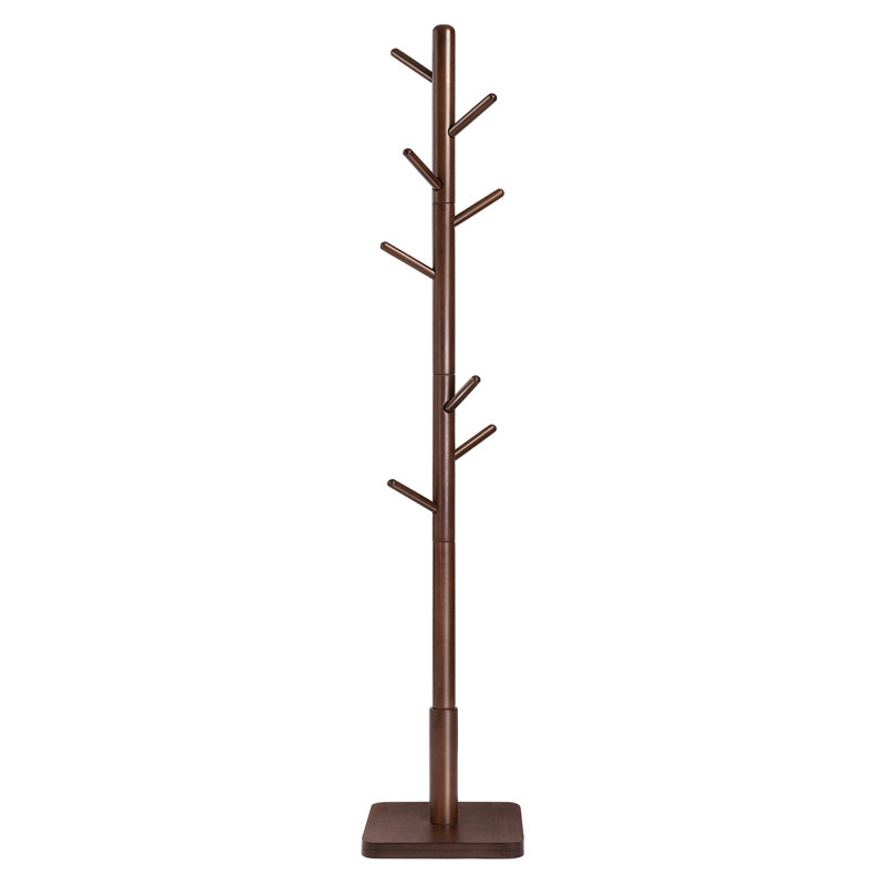 Blanding Freestanding 8 - Hook Coat Rack, Brown