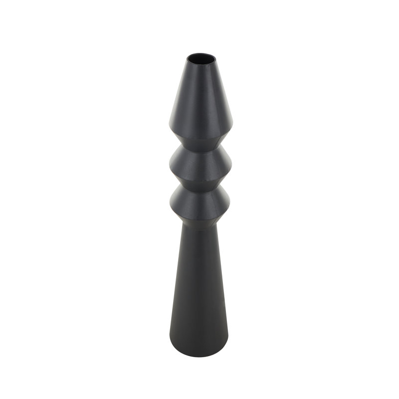 Vase cannelé en métal Cole And Grey, H 32,5 po x l 6,5 po x P 6,5 po