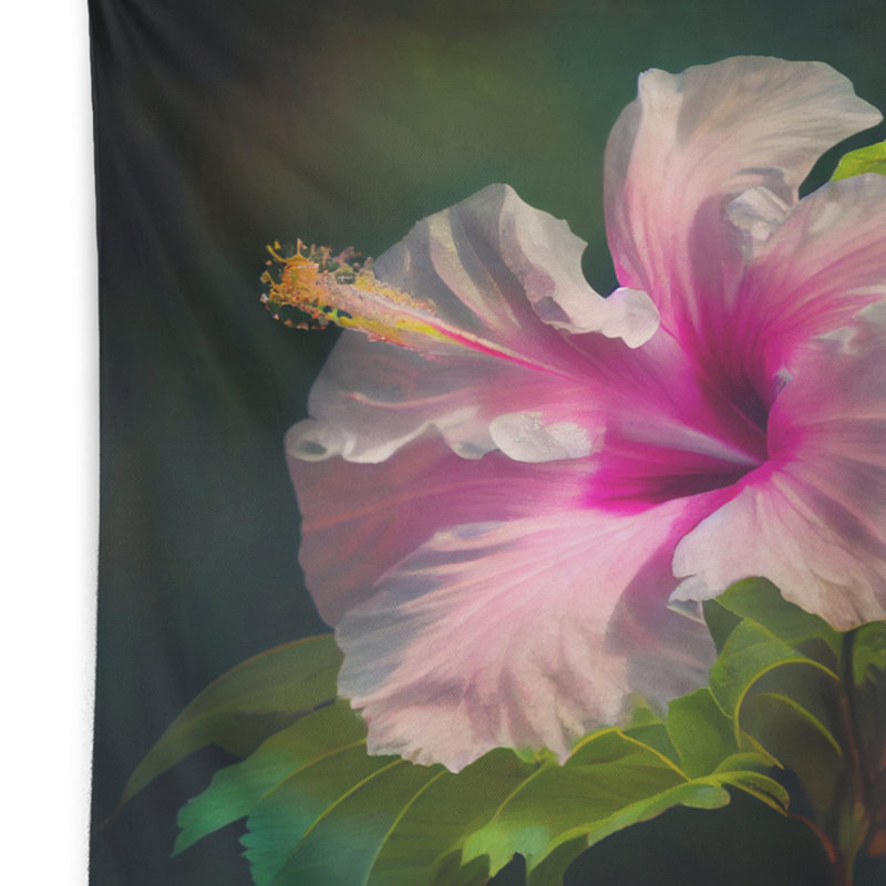 Tapisserie murale florale «Hibiscus III», H 50 po x l 60 po