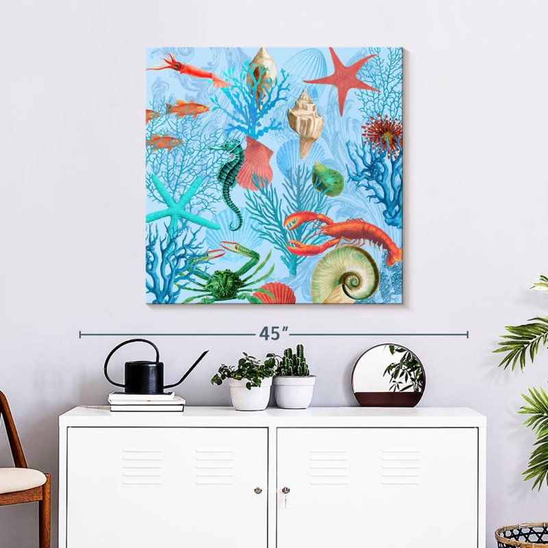 Brampt Coral On Blue Classic