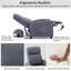 Fauteuil individuel de cinéma maison moderne à massage doux de 65 cm de large avec télécommande