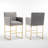 Upholstered Counter Stool With Metal Frame-595054613