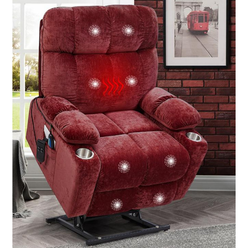 Fauteuil inclinable motorisé Power Lift, Rouge