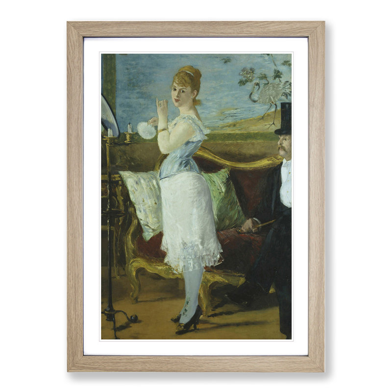 Nana by Edouard Manet - Picture Frame Painting, Oak Framed, 36cm H x 27cm W x 2cm D