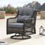 Ensemble de conversation d'extérieur pivotant en osier / rotin pour 4 personnes avec coussins et table de foyer en aluminium Baecher-2029475687-2029475684
