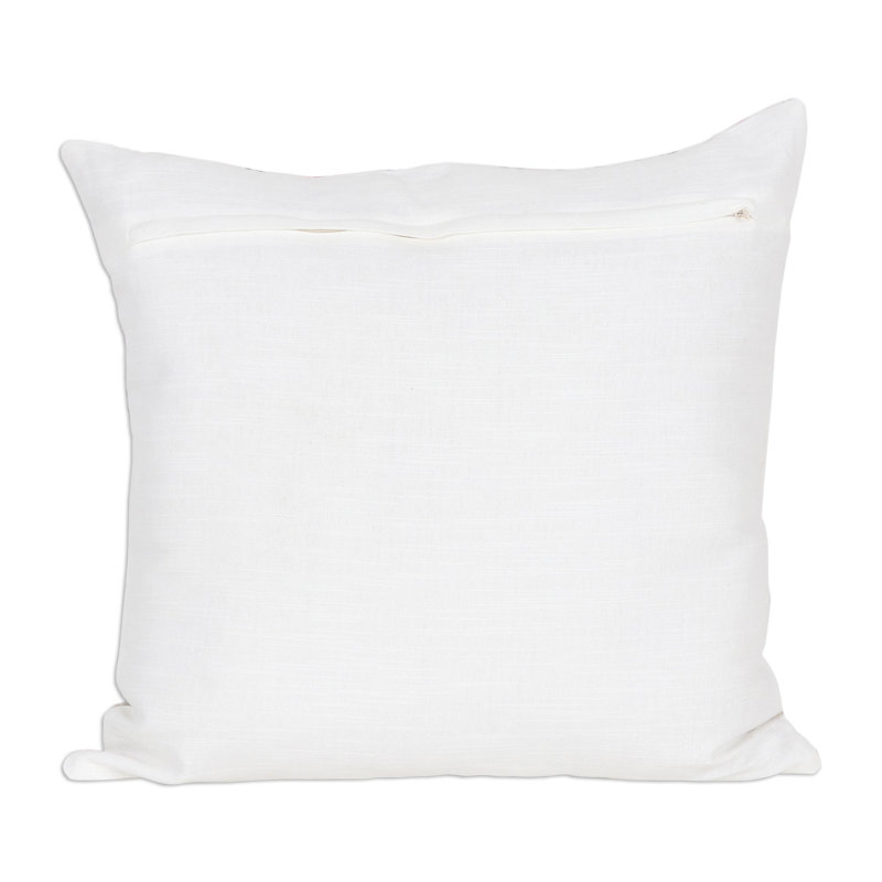 Floral Cotton Throw Pillow