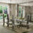 Boucle High-Back Metal Upholstered Dining Chairs-1103497307