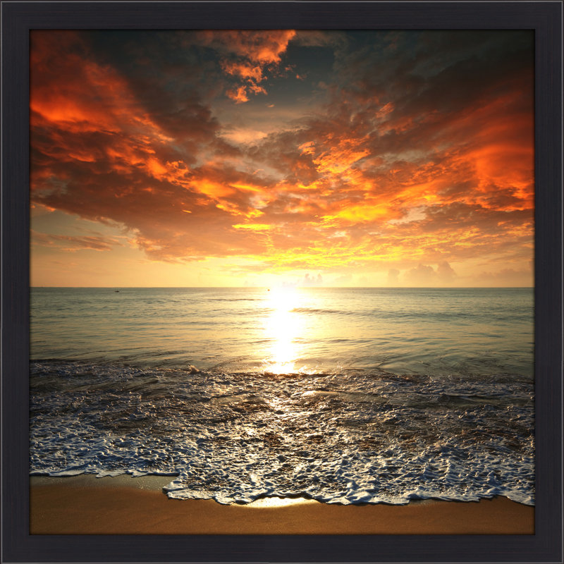 « rosso », reproduction de photo encadrée, H 35 po x l 35,5 x P 0,75 po