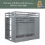 Lit mezzanine double avec tiroirs et tablettes-973591584